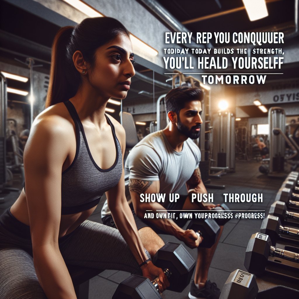 Every rep you conquer today builds the strength you'll thank yourself for tomorrow. 💪 Show up, push through, and own your progress! #GymMotivation #LiftHeavy
