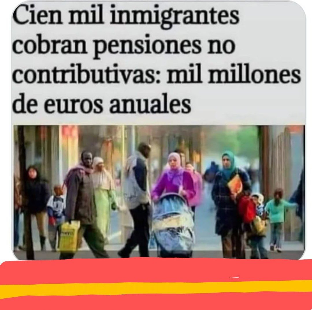 OlgaPatriaVOX's tweet photo. ¿Estamos de acuerdo en que primero seamos los españoles?
Pues así va el país 🤬 https://t.co/vJIB8j9Wx6