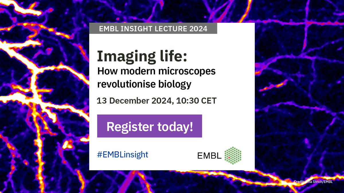 EMBL Science Education & Public Engagement (@ells_heidelberg) on Twitter photo ⌛ TODAY is the last day to register for this year’s #EMBLinsight Lecture, presented by <a href="/EMBLHeidelberg/">EMBL Heidelberg</a>'s Dr Robert Prevedel!
Don’t miss your chance to learn about the latest advances in microscopy!🔬
Register now! 👉 embl.org/ells/insight-l…
#ScienceEducation #educhat ⌛ TODAY is the last day to register for this year’s #EMBLinsight Lecture, presented by <a href="/EMBLHeidelberg/">EMBL Heidelberg</a>'s Dr Robert Prevedel!
Don’t miss your chance to learn about the latest advances in microscopy!🔬
Register now! 👉 embl.org/ells/insight-l…
#ScienceEducation #educhat