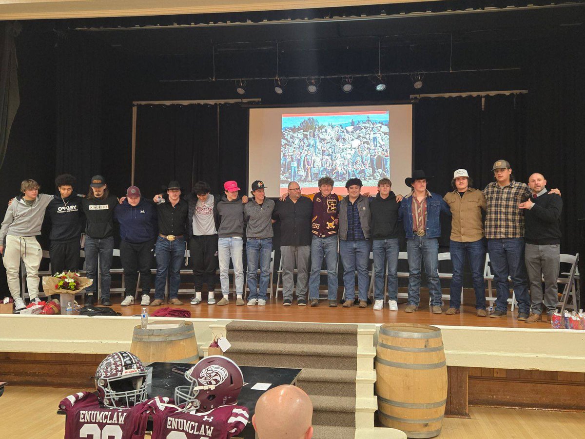 Weareenumclaw's tweet photo. WHAT A SR CLASS WE HAVE HERE. 
WELL DONE MEN. YOU HAVE MADE THIS A BETTER PLACE!!! 🎉🎉🦁 https://t.co/ZxDWLp1NW3