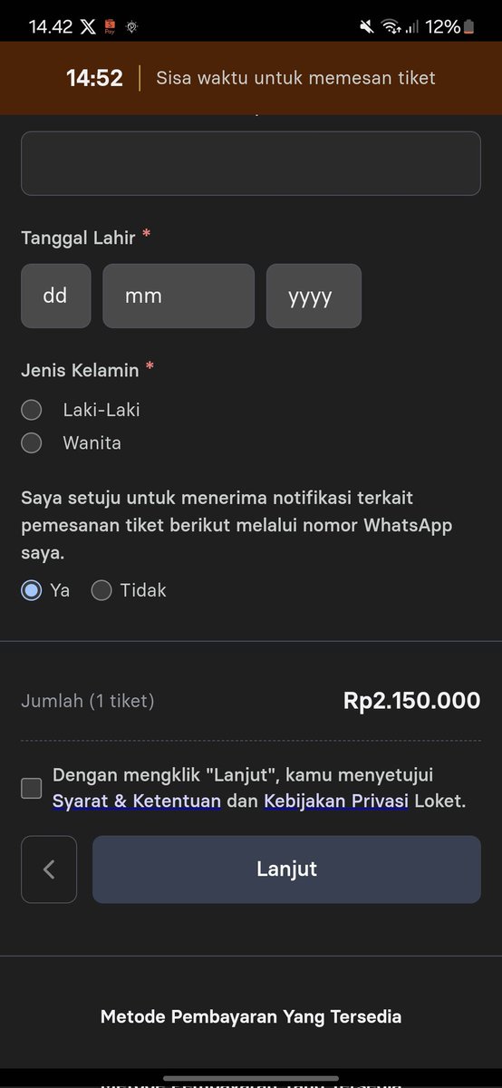 tiket wave earth season 1 tix fee 50k ajaa siapa mau tinggal isi data
#zonauang #wts