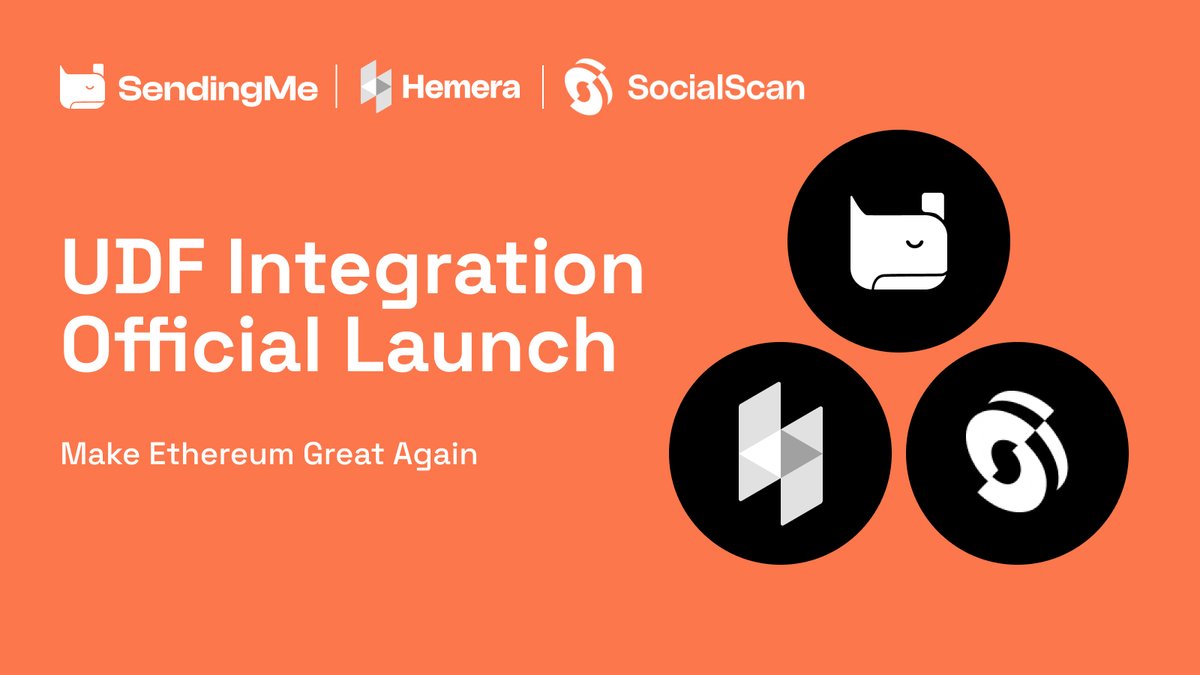 SendingLabs's tweet image. 🌟 Exciting news for Sendorca fans! 🐳 We&apos;re thrilled to welcome @HemeraProtocol , the high-performance on-chain indexing expert, as our newest partner!

Together with @HemeraProtocol  and @socialscan_io , SendingMe is bringing you a unique social profile where you can explore…