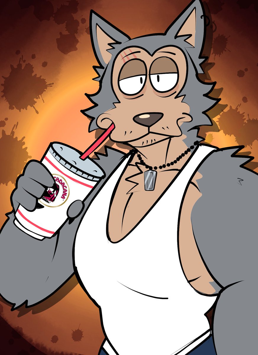 Janjauwu's tweet image. he drinks horchata
