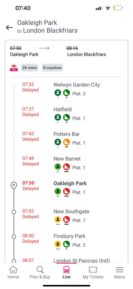 Krish_PR's tweet photo. @TLRailUK Thank you Will. It’s not looking promising that the 07:32 will be running. When will we know if it is running or not? https://t.co/yPh4MBrxzt
