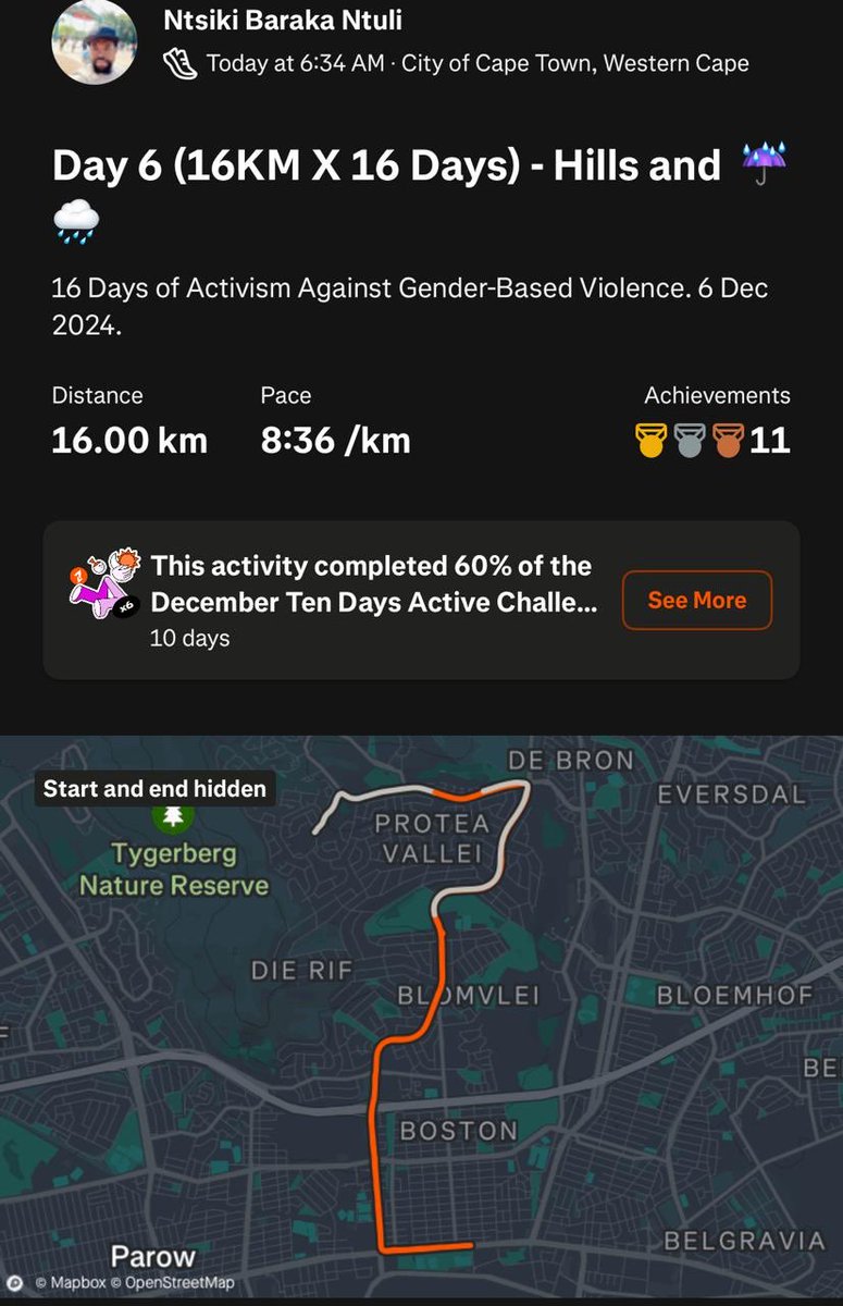 _NtsikiBaraka_'s tweet photo. Don't be a bystander. Be an upstander.🏃🏾‍♂️✅#KeDezembaChallenge
#16DaysAgainstGBV #GBV #WorldAIDSDay
#LiveLifewithVitality #aQuelleViV #IChoose2BActive
#ComradesMarathon2025 #Welkom #RunningWithTumiSole #FetchYourBody2024
#RunningIsAddictive #RunYourOwnRace https://t.co/c95QphZ7z7
