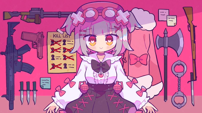 OTONAさんの新曲『でっど おあ らぶ!!feat.りむる』のMVイラストを描かせていただきました!すごくポップでキュートな曲です!ばん!!!! 