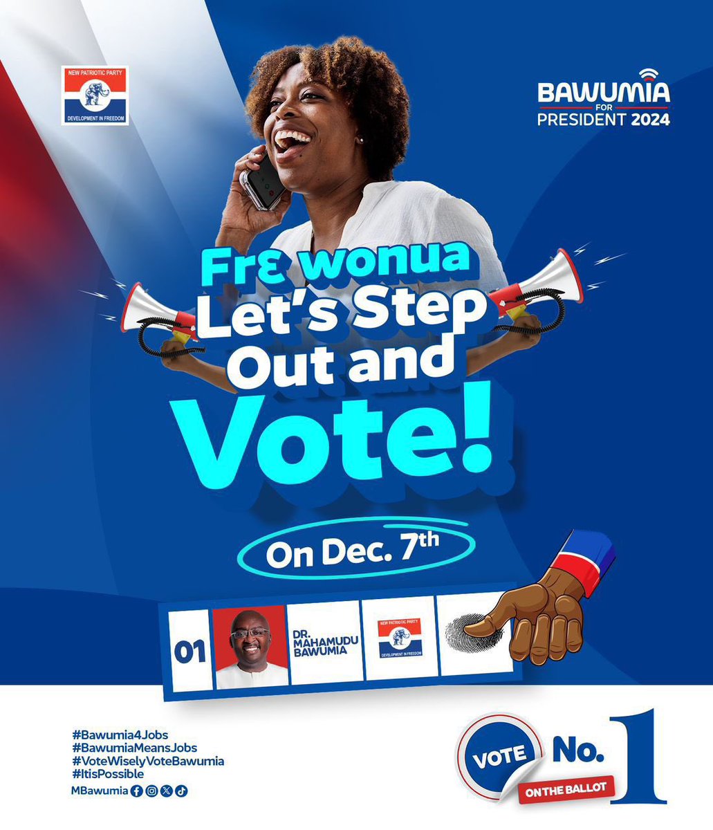 AhekaDoreen's tweet photo. #1TouchForBawumia – A vote for innovation, opportunity, and national unity. #BawumiaForPresident https://t.co/SVVetk5cVw