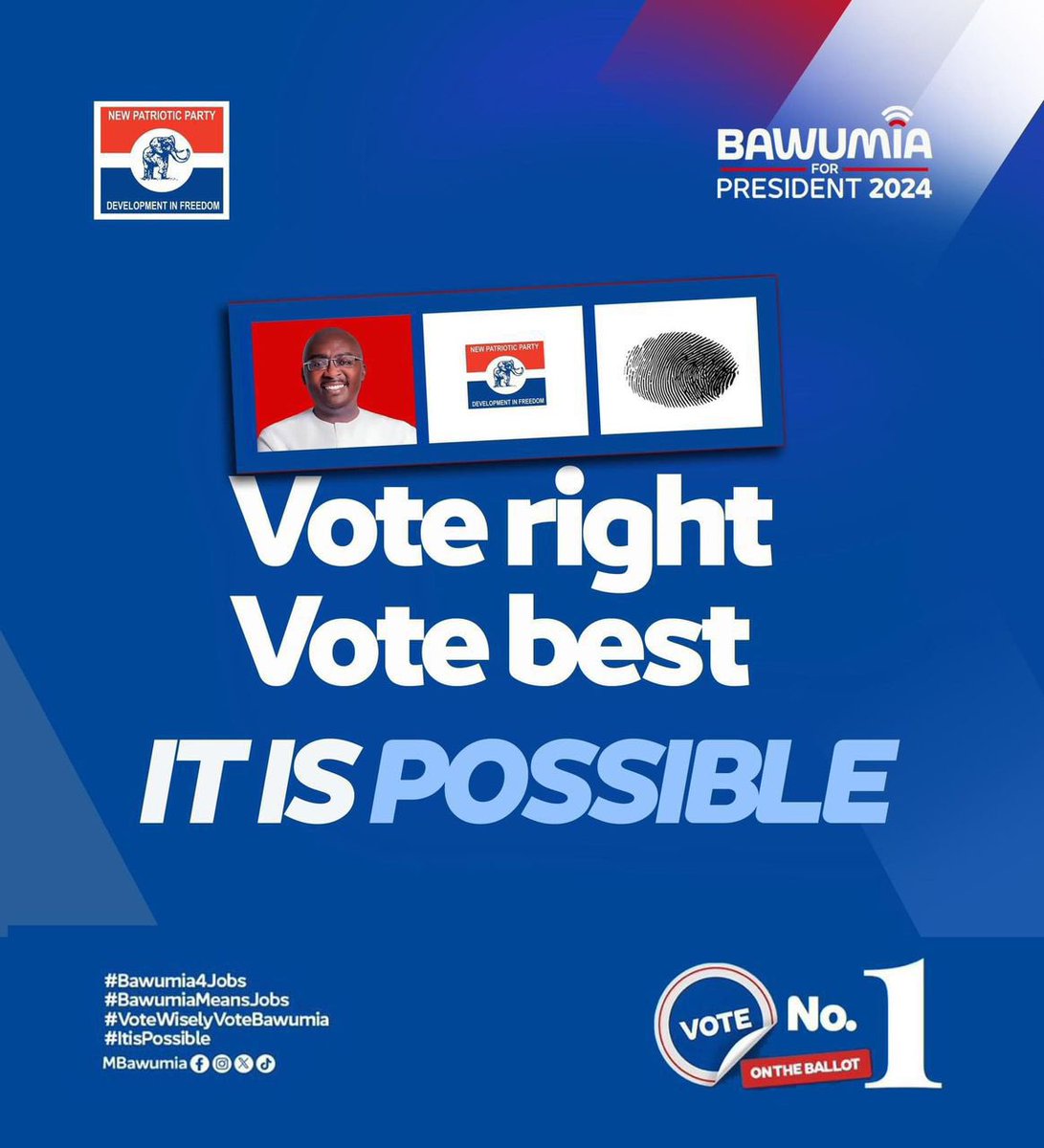 #1TouchForBawumia – A vote for innovation, opportunity, and national unity. #BawumiaForPresident