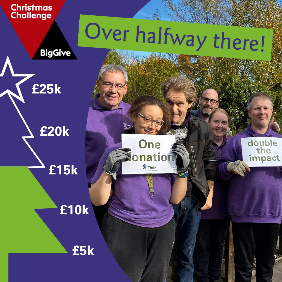 Help us fill our tree-mometer! 🎄

We're over halfway towards out target for the Big Give Christmas Challenge, with four days left to reach our fundraising goal of £25,000.

🔗Click the link to head to our Big Give Page: bit.ly/49iT21x