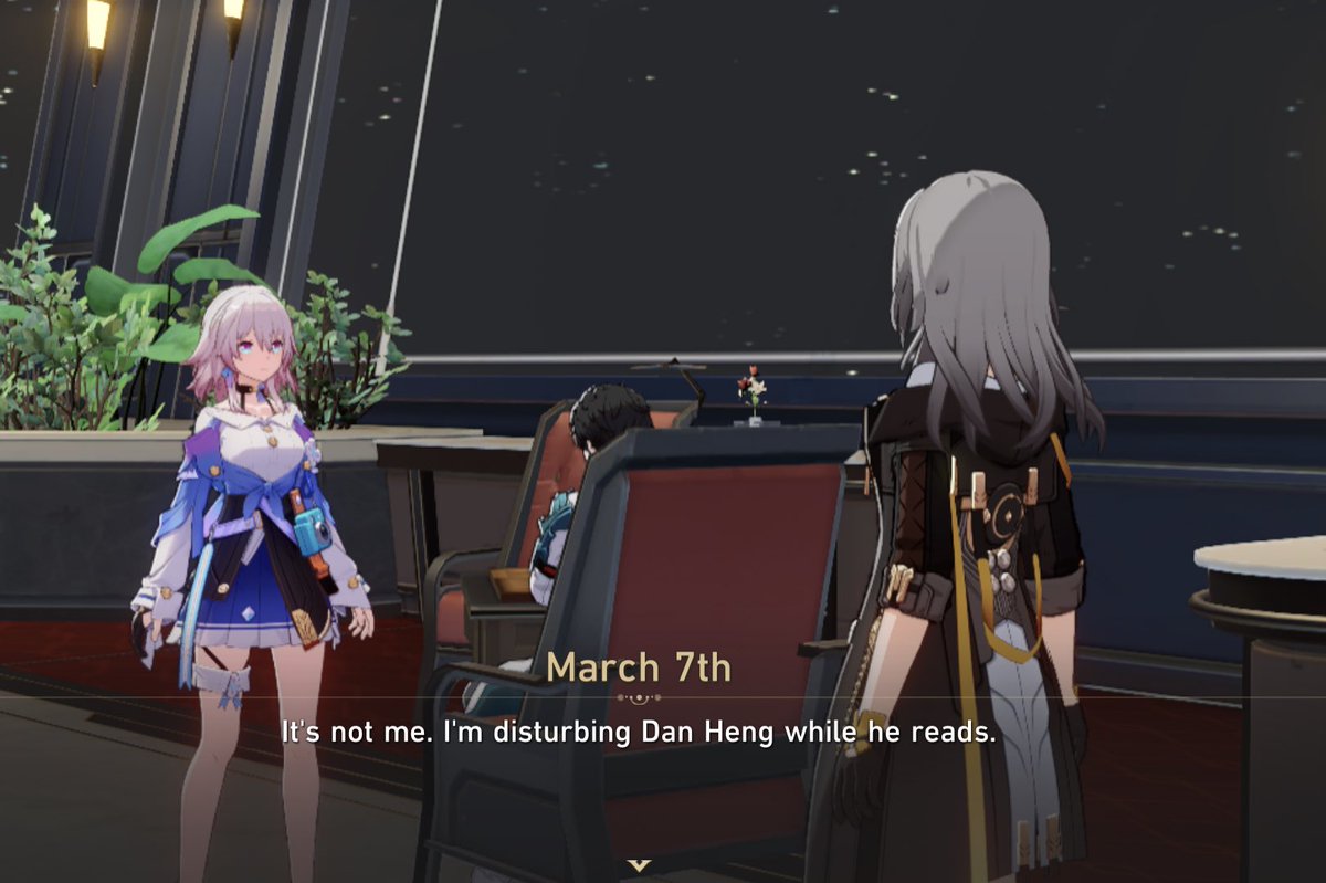 “it’s not me, i’m reading”
“it’s not me, i’m disturbing dan heng while he reads”

😭😭😭😭😭 my astral express family