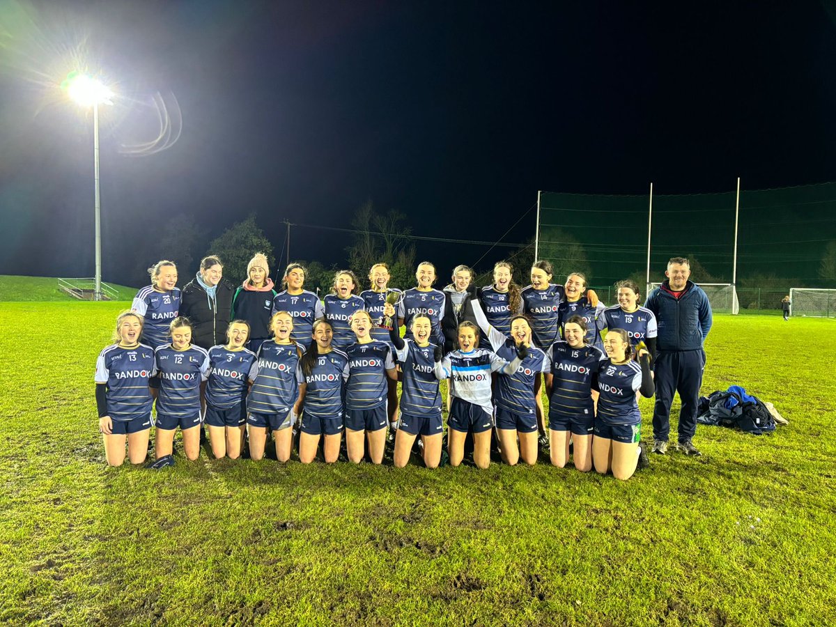LadiesHEC's tweet photo. Congratulations to @colerainegaa on their Division 7 League Title last night in Jordanstown 🏆

They won a thrilling contest by the bare minimum over @DCUDocEirGAA , 3-07 to 3-06 the final score 👏🏻

#LadiesHEC 🏐 https://t.co/p4EQBfsO1n