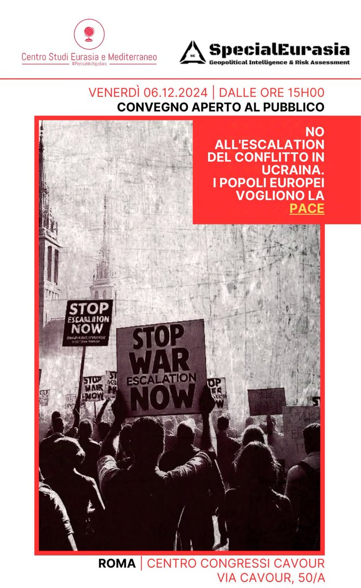 CeSEMS's tweet photo. Dicono di noi su Il Messaggero:
"Vannacci-Alemanno riflettono sul futuro della guerra in Ucraina..."
👉 https://t.co/fQDKXcMbrC 

#Ucraina #cesem @StefanoVer38340 @RoVannacci https://t.co/lRsD3gTRdH