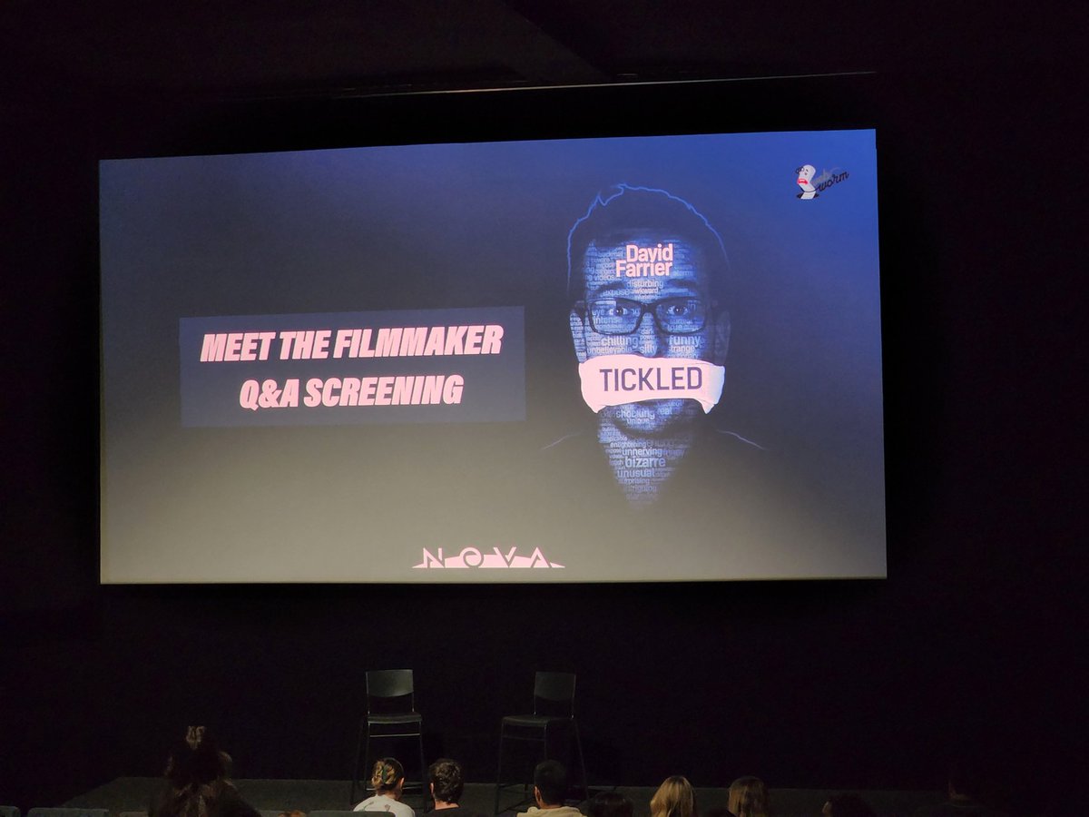 In Melbourne about to watch Tickled in and hear from Mr Farrier himself.