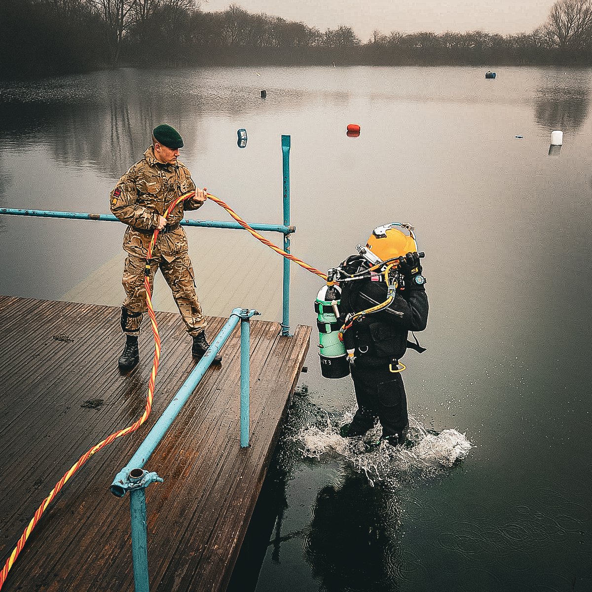 Proud_Sappers's tweet photo. 🌊 Diving into the weekend like... 🌊

💥 Meet our #SapperDivers – trained to world-class commercial standards, diving to depths of 50m whilst completing Sapper tasks like demolitions, welding and construction – all underwater! 🌊💪

#SapperFamily #SapperSmart #BritishArmy https://t.co/rc9YSr9E2f