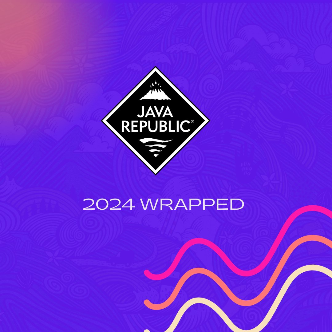 JavaRepublic's tweet image. 2024 brewed up some good coffee and memories ☕ Our very own Java Republic #2024Wrapped 🥳Thanks for being a part of our milestone year - Here's to more coffee & whole latte love in 2025 💜