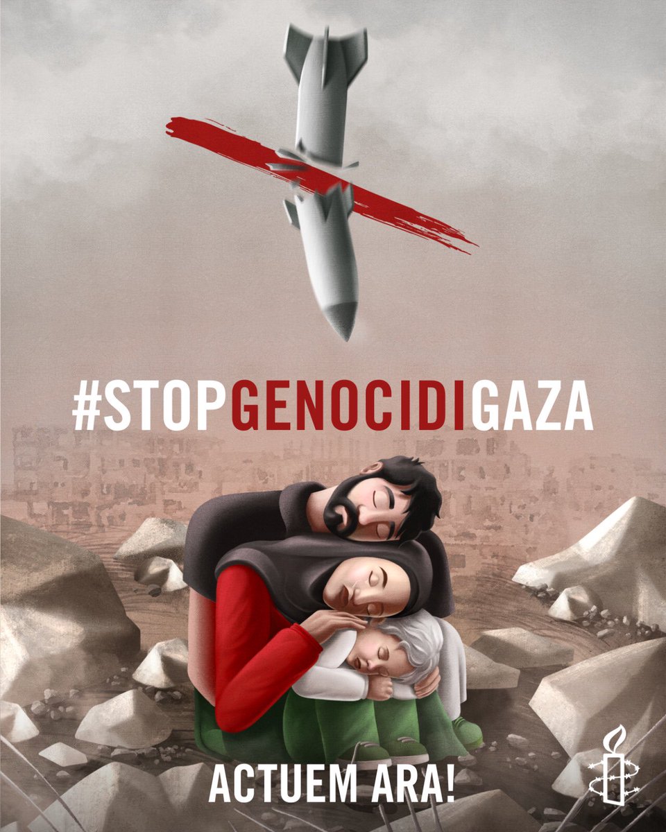 AmnistiaCAT's tweet photo. L'ofensiva d'Israel a Gaza no només s'ha fet amb armes, sinó també amb paraules. Alts càrrecs israelians han fet declaracions deshumanitzadores i genocides, entre ells, els qui tenen responsabilitats directes sobre la direcció i gestió dels atacs.
#StopGenocidi #StopGenocidio https://t.co/6dyCa76NF4