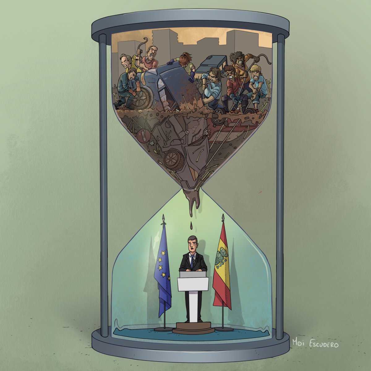 MoisEscudero's tweet photo. Pocos responsables políticos se ven a día de hoy y al ritmo que vamos, pocos se van a ver, pero la sociedad no olvida, solo necesitamos tiempo.
Fuerza nos sobra.
Aquí va mi homenaje.
#ilustracion #valencia #forzavalencia #DANA #catastrofe #dibujar #arte #vecinos #ayuda https://t.co/6xQhHd3Onx