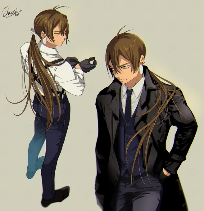 軽い気持ちで描いてみたスーツ長田さん 