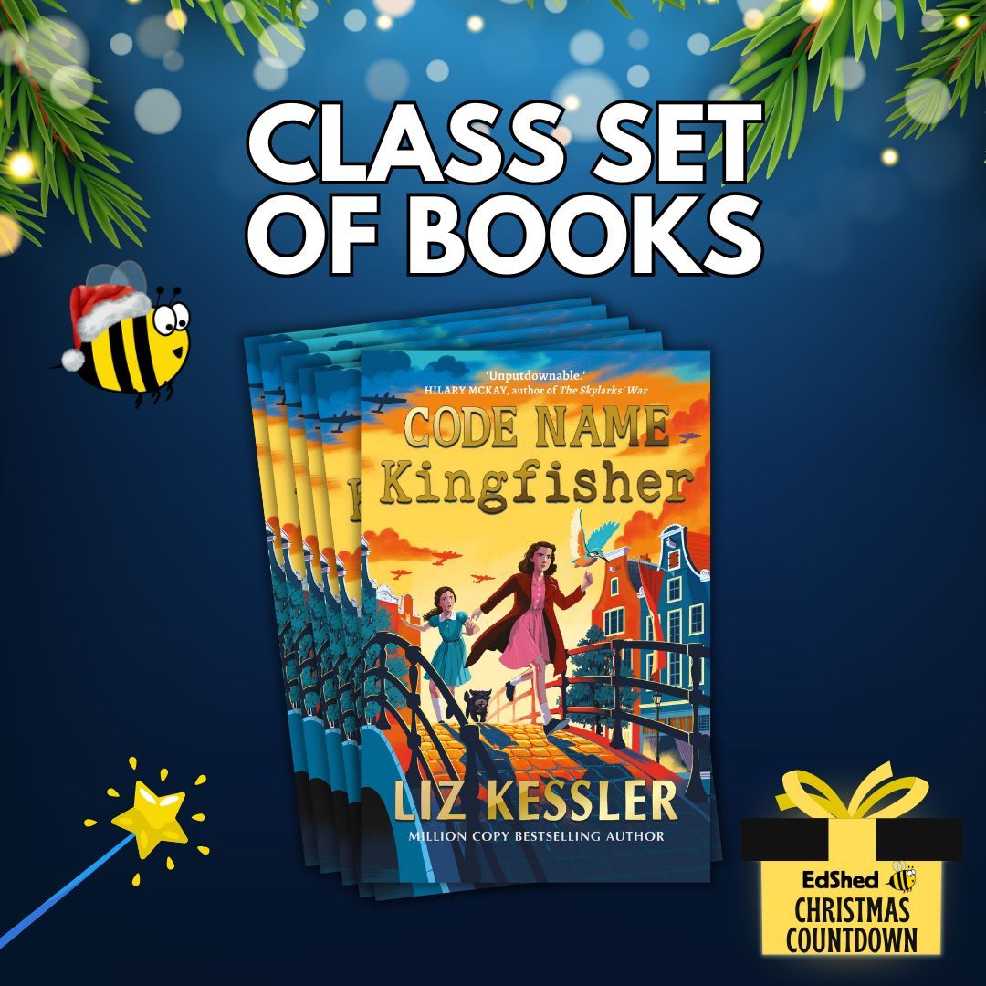 The EdShed Christmas Countdown continues! This week's amazing prize is a class set of Code Name Kingfisher by Liz Kessler. To enter, follow our Twitter page, like and retweet this post with the hashtag #edshedcountdown and tag 2 teacher friends before 23:00 GMT on 11/12/2024.