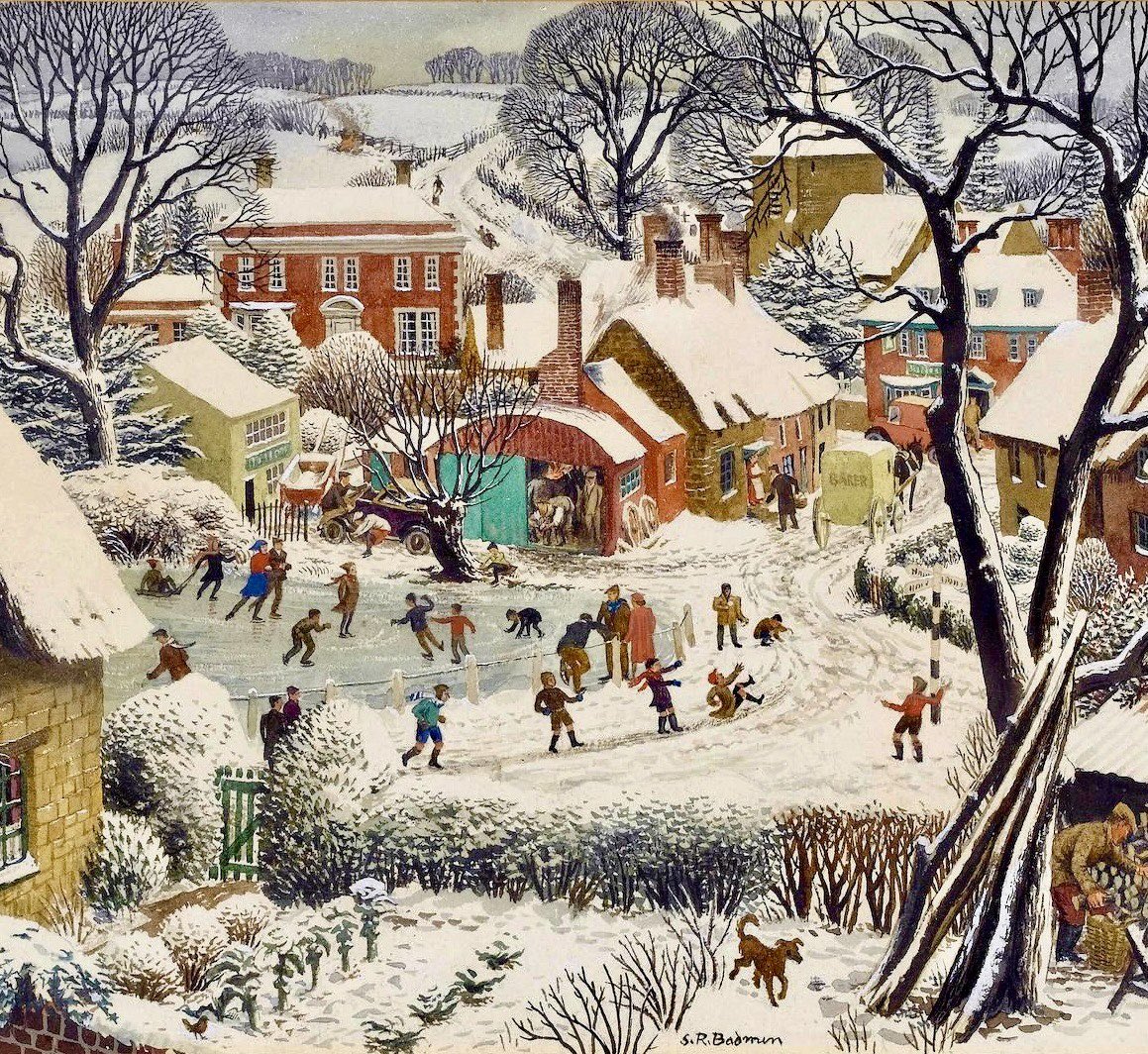 LBFlyawayhome's tweet photo. Ladybird Artists Advent Calendar, window 6
‘The village’
Artist: SR Badmin https://t.co/oicsv16w73