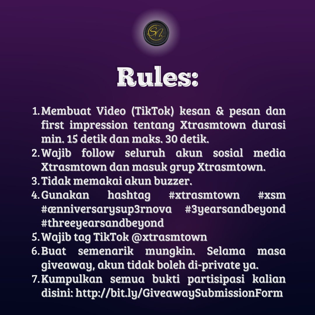 xtrasmtown's tweet photo. 🔍 Apa aja sih ketentuannya?
Yuk simak rules di bawah ini! 👇🏻

🚨 Jangan lupa kumpulkan semua bukti partisipasi kalian melalui tautan berikut: 
🔗https://t.co/hk7gC2UHBS

🚨Hasil giveaway akan diumumkan pada tanggal 14 Desember. Selamat mencoba dan semoga beruntung 🌻✨ https://t.co/nm8eAz4cWJ