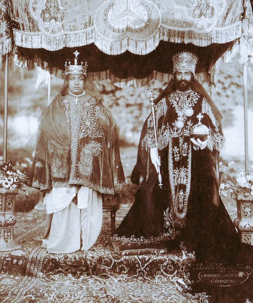 The last Orthodox Christian emperor, Haile Selassie I of Ethiopia, heir of the Solomonic Dynasty, and his Empress Consort, Menen Asfaw, Crowned in a Hebraic-Christian ceremony on November 2nd, 1930 🇪🇹
