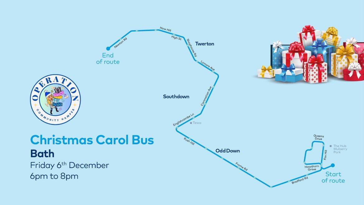 jugglingmum2011's tweet photo. Anyone in #Bath tonight please come and see @FirstBSA Christmas bus to help raise awareness and raise some needed funds for @OCH1883 ❤️#Twerton #Foxhill #southdown https://t.co/oaSLSG3rv1