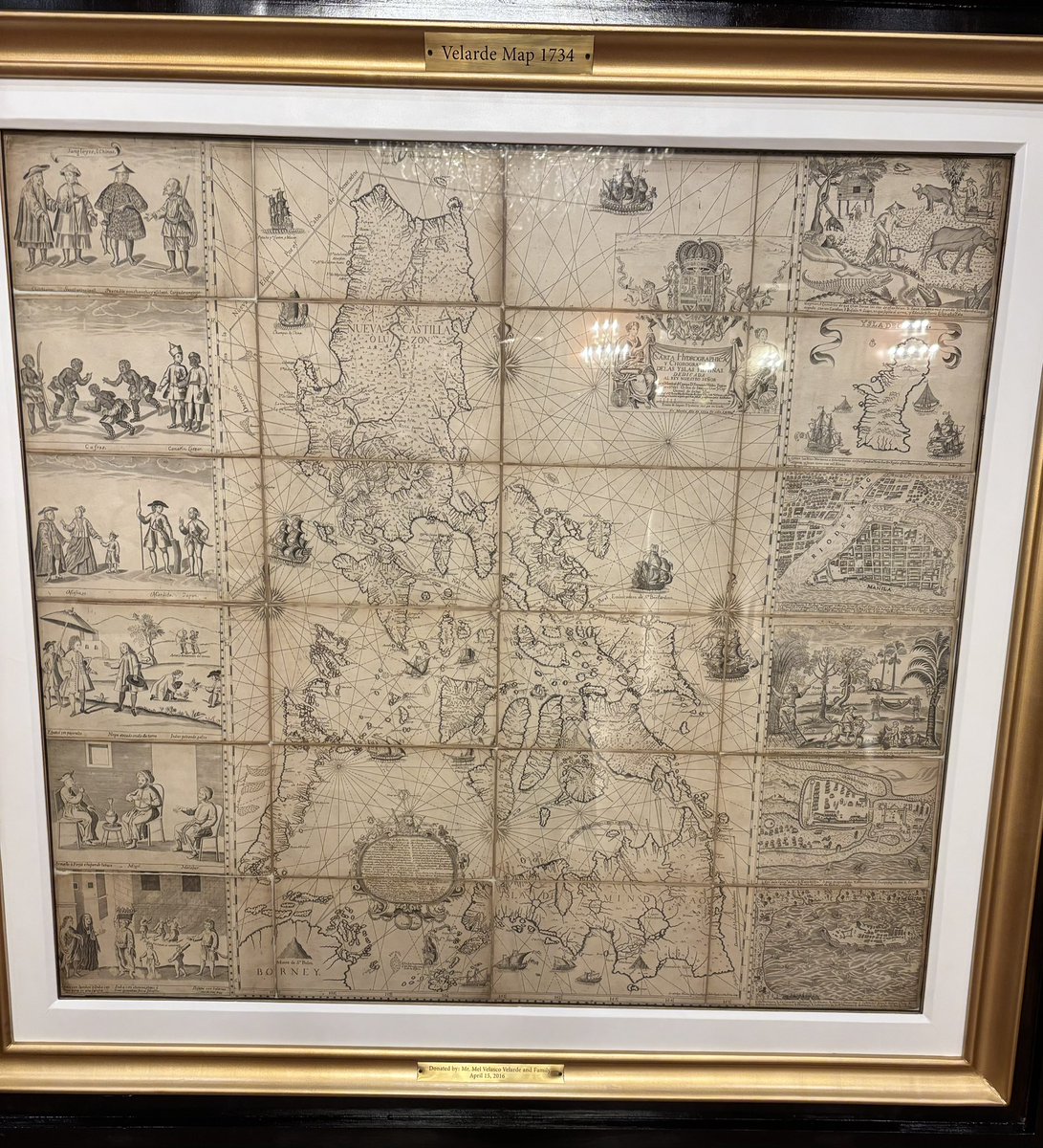 geraedtsmariel's tweet image. An old Spanish map of #Philippines , the Murillo Velarde 1734 map, was used to support 🇵🇭 legal arguments in the #UNCLOS  arbitration which resulted in the 2016 arbitral award on the South China Sea. Today it was presented to President Marcos.