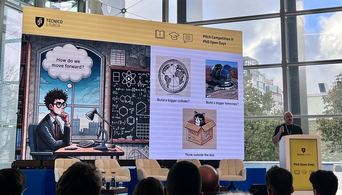 🎉Congrats to Matteo Piani <a href="/Hipertoz/">Matteo Piani</a>, <a href="/istecnico/">Instituto Superior Técnico</a> #PhD student, for earning 3rd place in the Pitch Competition at Técnico PhD Open Days! 🌌👏His presentation showcased his passion for cosmology &amp; science communication 
📰 diferencial.tecnico.ulisboa.pt/ciencia/phd-op…
#weareTécnico #ScienceCommunication