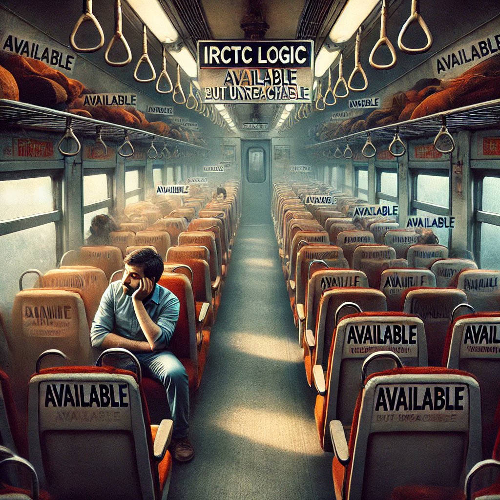 AkhilMaganalli's tweet photo. 1000+ seats available, yet IRCTC can’t manage to seat two people next to each other. Guess basic proximity is too much to ask for. Indian Railways, redefining the art of disappointment. 🔥📷 #EpicFail #IRCTCLogic #CustomerServiceWho #Congrats
@IRCTCofficial
@DrmMys
@RailwaySeva https://t.co/5MxeHxvXKX