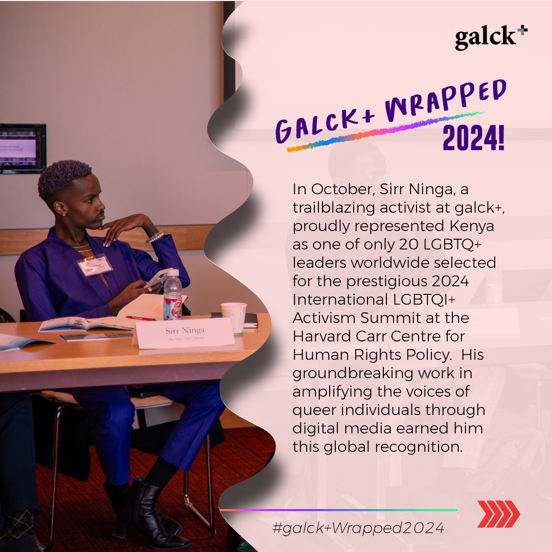 galckplus's tweet photo. On this next episode of galck+ Wrapped!
Sirr Ninga from galck+ participated in the International LGBTQ+ Summit hosted by @CarrCenter to reimagine a future where everyone belongs.
#lgbtqleaders #harvarduniversity #humanrights #galck+Wrapped https://t.co/UCMXWjqbKO
