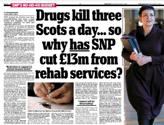 Silvio Tattisconie ๐ ยฉโข ๐ฌ๐ง๐ (@silviotattiscon) on Twitter photo The SNP are taking Scotlands drug deaths so seriously they've cut ยฃ13m from their rehab budget, their supervised shooting gallery in Glasgow isn't the holy grail answer
Their quangos of do gooders will see deaths climb higher than they currently are
cc <a href="/Annemarieward/">Annemarie Ward ๐</a> The SNP are taking Scotlands drug deaths so seriously they've cut ยฃ13m from their rehab budget, their supervised shooting gallery in Glasgow isn't the holy grail answer
Their quangos of do gooders will see deaths climb higher than they currently are
cc <a href="/Annemarieward/">Annemarie Ward ๐</a>