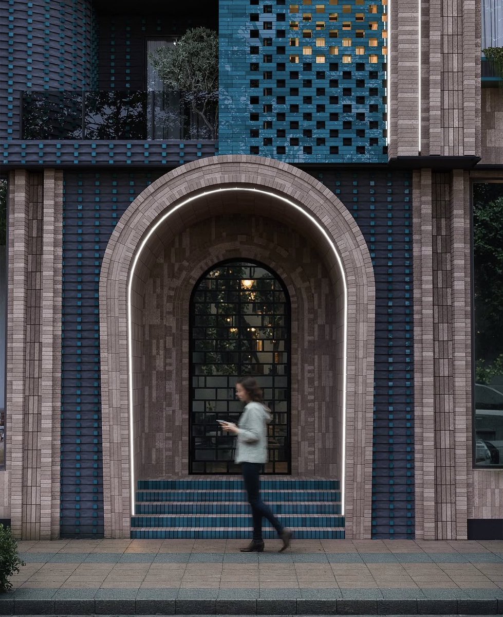 SustainableTall's tweet photo. Textures of brick and tile and arches galore in another banger by Sahar Kamaledddin and Nima Safdari

This is under construction in Sirjan, Iran https://t.co/qmLErWA5EG