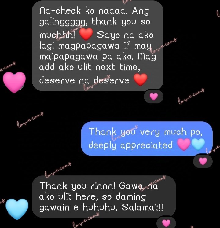 Love_CommsOpen's tweet photo. This post is for transparency. Kindly Check the Comment Section 🩷🩵

Kindly check some of my client's feedback for your reference ☺️

#love_comsFeedback https://t.co/7YBMv91h1b