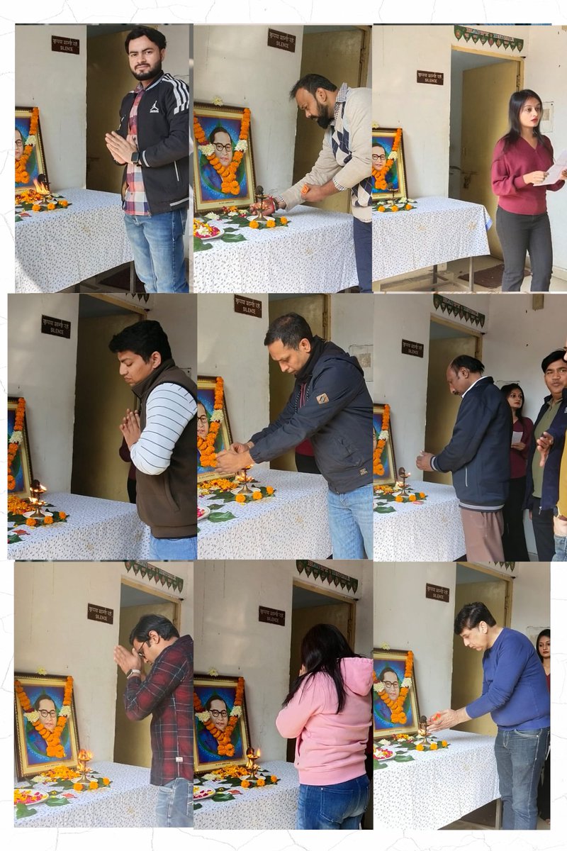 FciDelhi's tweet photo. दिनांक 06.12.2024 को भा खा नि, मण्डल कार्यालया शक्तिनागर मे अधिकारियों ओर कर्मचारियों द्वारा महारपरिनिर्वाण दिवस पर डाक्टर बी आर अंबेडकर जी को श्रद्धांजलि दी गई । #महापरिनिर्वाण_दिवस 
 @FCI_NorthZone @FCI_Delhi @FCI_India https://t.co/KlzxpAPOFt