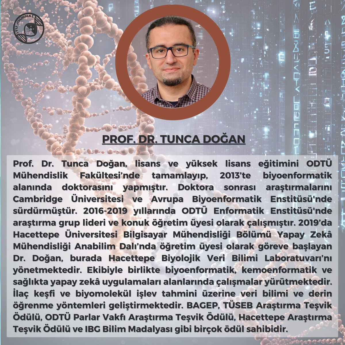 itujournal's tweet photo. ITU Journal Talks 💥 💥
Youtube kanalımızda bu hafta “Üretken Yapay Zeka’nın Sağlık ve Biyoloji Alanlarındaki Uygulamaları” konusu üzerine Prof. Dr. Tunca Doğan’ı konuk ediyoruz.
9 Aralık Pazartesi günü saat 18.30’da 🌠🌠
Link etkinlik günü paylaşılacaktır🥳🥳 https://t.co/Gb2Cn0VPv6