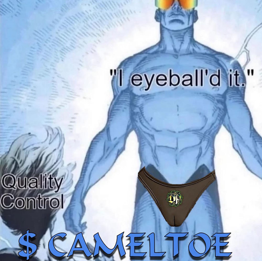 CamelToeDP's tweet photo. Community getting Toe and getting busy Meme'ing 

Credit to ma $DOOD @jpg_prince 

Habibi 'got toe' 🔥🔥🔥🔥

#CamelToe #GotToe
#MemeSeason #memecoin #XRPLCommunity #XRPLedger #MemesOnXRP #XRPhasMemes #XRPLMemes #MemeArmy #MemeCoin https://t.co/dswK2RaWuo