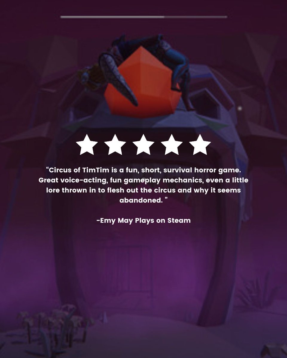 Dolores_Ent's tweet photo. Infiltrate the Circus of TimTim and brave the dangers within! ๐ญ This terrifying survival game will keep you on the edge of your seat ๐ฑย
#CircusOfTimTim #stealthhorror #survivalgame #indiegame #gaming #mascothorror https://t.co/yUguIxaa3l