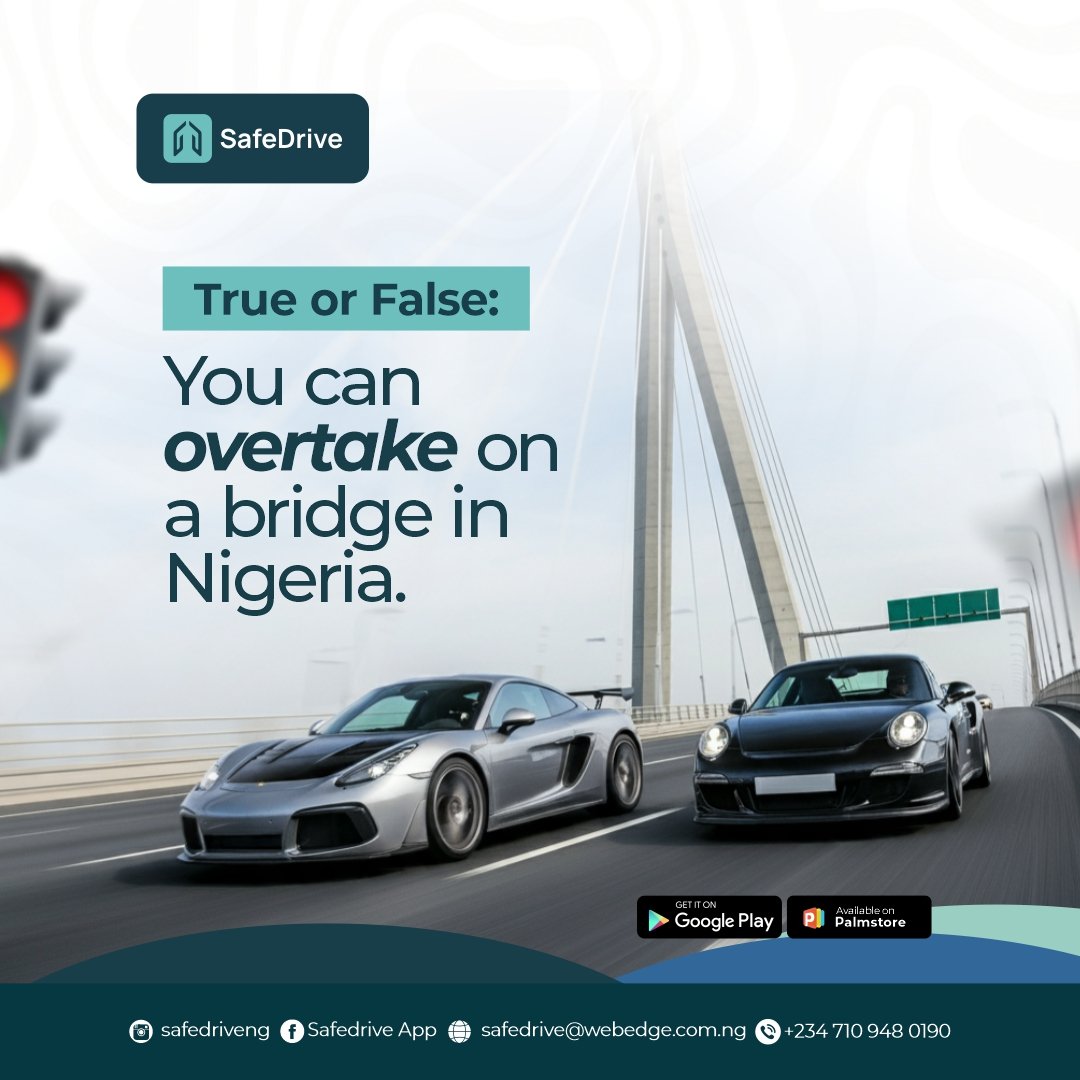 safedriveng's tweet photo. What's your answer? What does the safety regulation law has to say about this?
Let hear your thoughts below
.
.
.
#safedrive #safedriveapp #tgif #drivinglearning #edtech #drivingeducation #drivingschoolapp #learntodrive #frsc https://t.co/NX0DxVcHmF