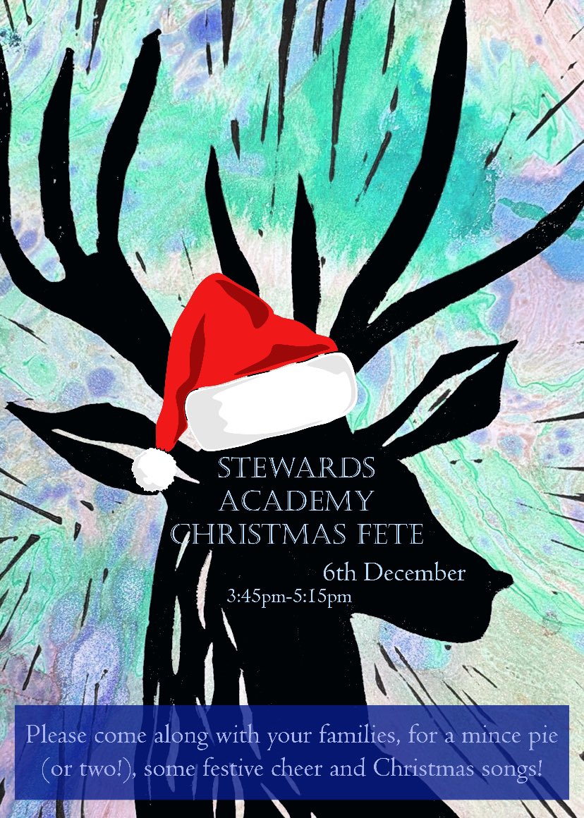 Don’t forget our <a href="/StewardsAcademy/">Stewards Academy</a> Christmas Fete today from 3.45pm. Lots of great prizes get involved!!!  🎄 <a href="/yourharlow/">Your Harlow</a> <a href="/vicgoddard/">Vic Goddard</a> <a href="/StephenDrew72/">Stephen Drew🔸🇪🇺 🇺🇦</a>