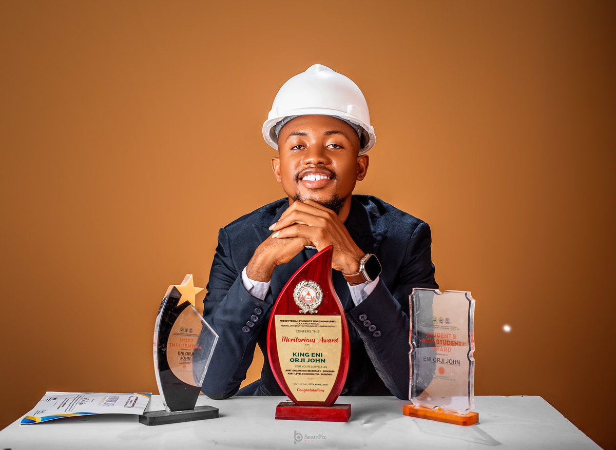officialMax3wel's tweet photo. -B.Eng. in Civil Engineering
-4.38/5.0 CGPA (87.6% CGPA)
-Class of 2023 Civil Engineering Most Influential Student
-Class of 2023 Civil Engineering Student’s Best Student
-Civil Engineering 2023/2024 SUG General Election ISEC Rep
#FUTO #futoconvocation https://t.co/8eeMH14Ox3