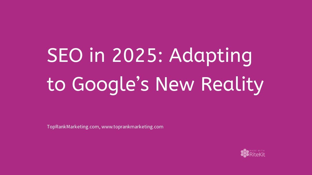 95Freedom95's tweet photo. SEO in 2025: Adapting to Google’s #NewReality – TopRank® #Marketing 📢 https://t.co/tpYRETkcfa via @toprank #quote https://t.co/WMYxrgenQg