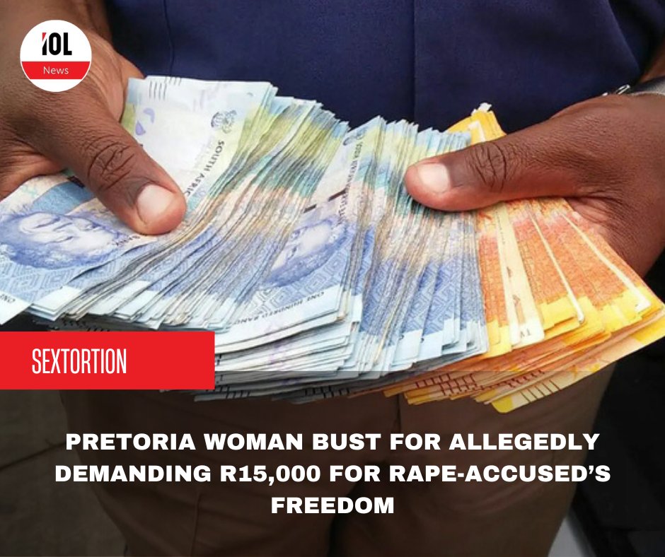 IOL's tweet photo. Two people have been arrested by the Directorate for Priority Crime Investigation, also known as the Hawks, after they demanded a bribe of R15,000 to make a rape case go away.
#RapeCase #SexExtortion #pretoria #CrimeandCourts #bribery
Read on https://t.co/iEp7OmylGO https://t.co/THNmfJktD9