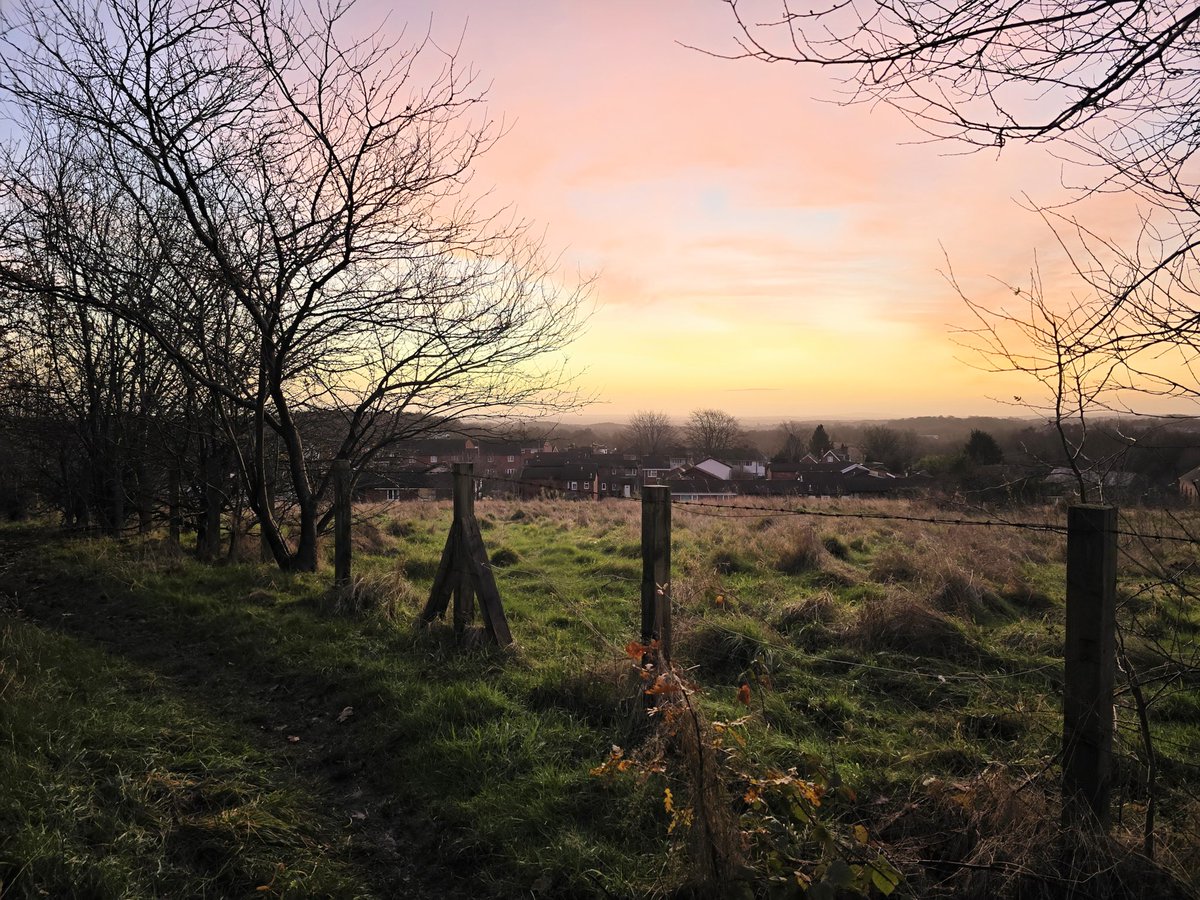 The calm before the storm. #sunrise this morning from the view.🌄