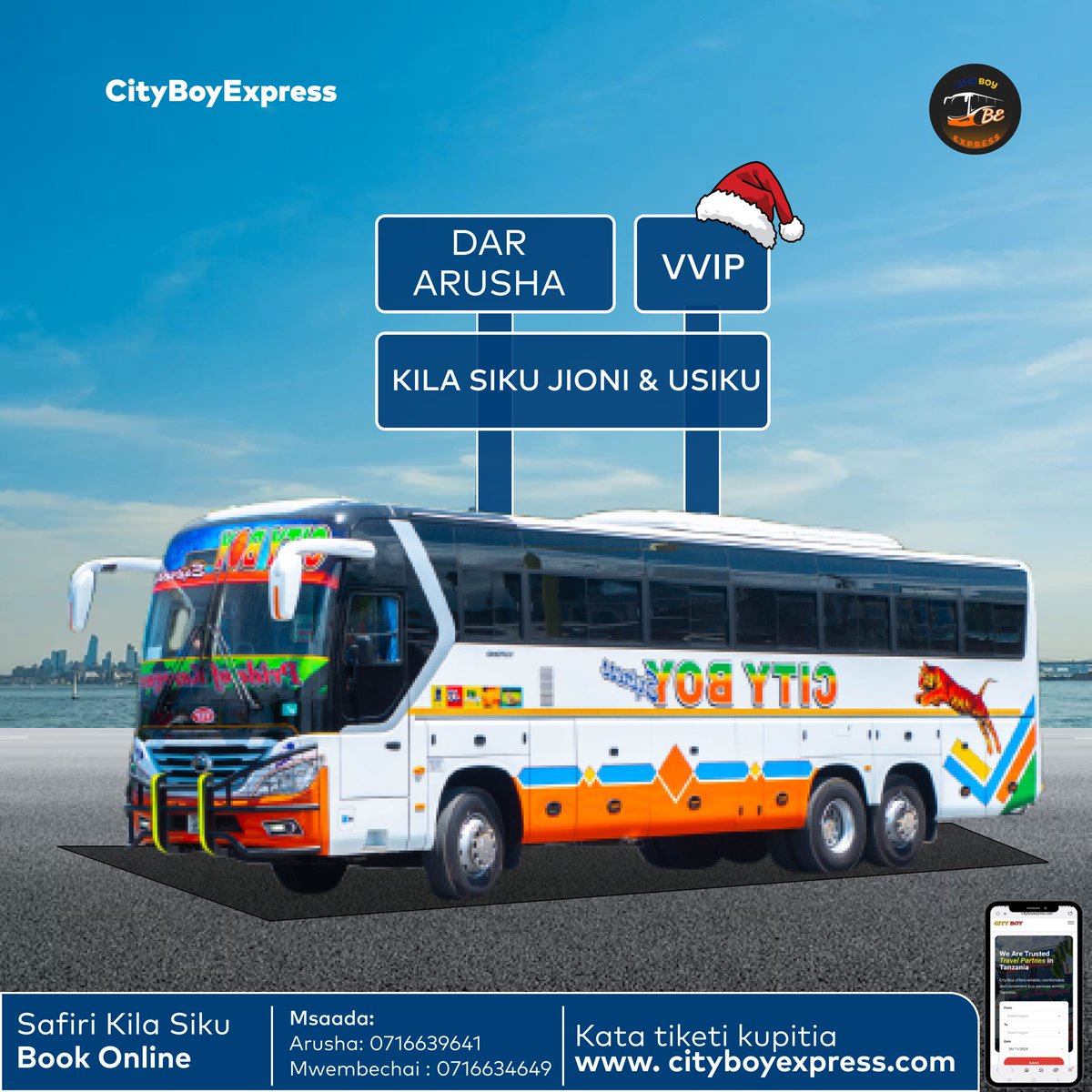 cityboybuses's tweet photo. Good Feeling ya Safari za #Dar - #Arusha ni hapa @cityboy_express pekee.

Panga safari yako, na kata tiketi kupitia https://t.co/aGYCGfaPob, upo huru kuchagua safari ya Jioni au Usiku.

#CityBoy kuwa huru. 
#onlinebooking #tiketimtandao #onlineticket https://t.co/3yLBFBgM1f