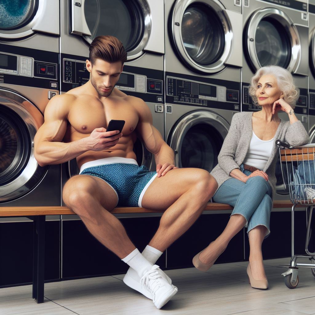 oldguysgetlucky's tweet photo. #ai #aiartwork #aigenerated #aiimage #agegap #agegapcouple #agegapromance #nudity #hotnude #aestethic #laundry #selfservicelaundry #funny #humor #oldguysgettinglucky https://t.co/vgCu2dnaaD