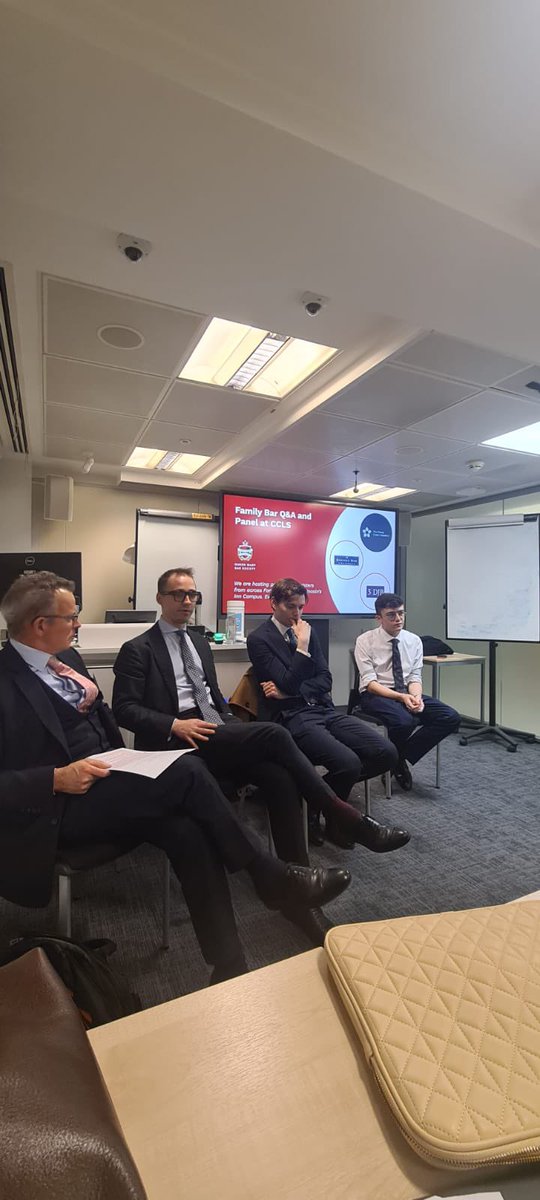 ThreeDJB's tweet photo. Luke Barnes and Joanne Boyle were delighted to take part in the @QMBarSociety Bar event this week and answer questions on life at the Family and Civil Bar https://t.co/S6opAa5a4H