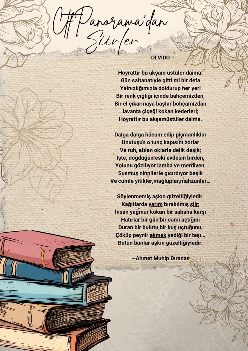 Mübarek cumaya başlamanın bir güzel yolu da dimağınızda bir şiir türküsü ile başlamaktır. #CtfPanoramadanşiirler