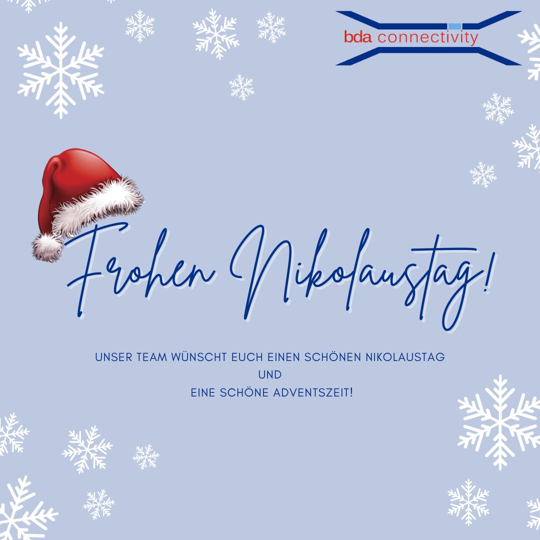 BdaGmbh's tweet photo. Wir wünschen einen frohen Nikolaustag !

#nikolaus #nikolaustag #weihnachten2024 #bdaconnectivity #bda https://t.co/KRoyuTRAXV