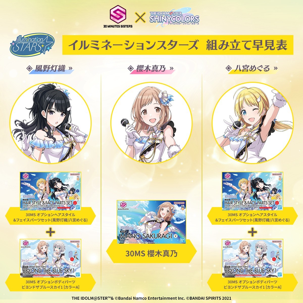◤￣￣￣￣￣￣￣￣￣￣ #30MS×#シャニマス✨ 組み立て早見表🪽 ______